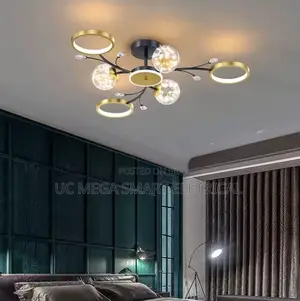 SANDYHA New Ceiling Lamp Stars Glass Ball Crystal Chandelier
