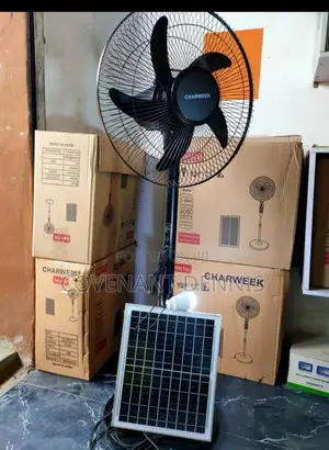Charweek Solar Rechargeable Standing Fan