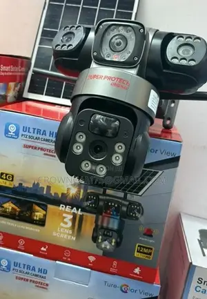 View Point 3Lens Rotating 360 4G Solar Powered Outdoor Security CCTV