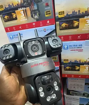 Triple Lens 4G Solar CCTV Camera – Wireless Outdoor PTZ Security Camer