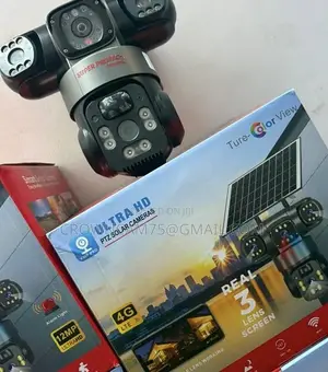 3Lens, 3Views 4G Sim AI Support, Solar Panel, Human Tracking 12mp CCTV