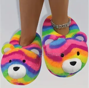 Rainbow Striped Indoor Slippers