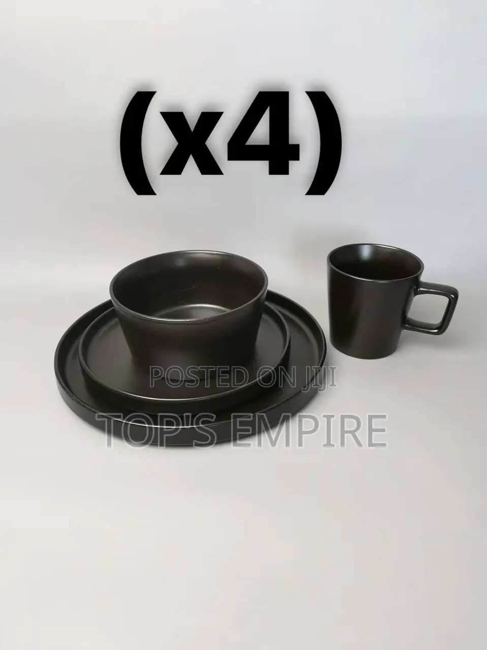 16PCS Luxury Ceramic Stoneware Dinnerware Set – High Quality Solid