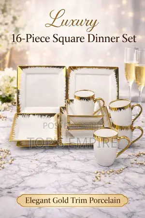 16PCS High-Quality European Luxury Ceramic Stoneware Dinner Set
