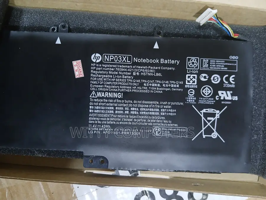 NP03XL Laptop Battery