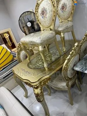 Brand New Quality and Imported Turkey Royal Dinning Set by 6 Chairs