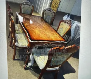 Brand New Quality and Imported Turkey Royal Dinning Set by 6 Chairs