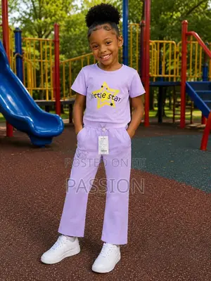Girls 2 Piece Cotton T Shirt and Wild Palazo Joggersset Outfit