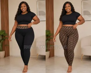 2 Way Use Fendi/Black Thick Stretchy Leggings