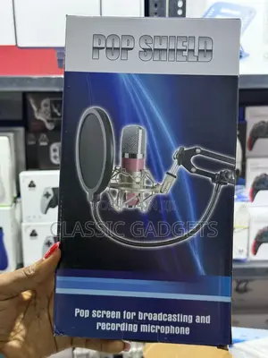 Pop Screen for Broadcasting and Recording Microphone With Sturdy Clip