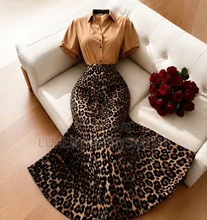 Brown Leopard Print Maxi Dress