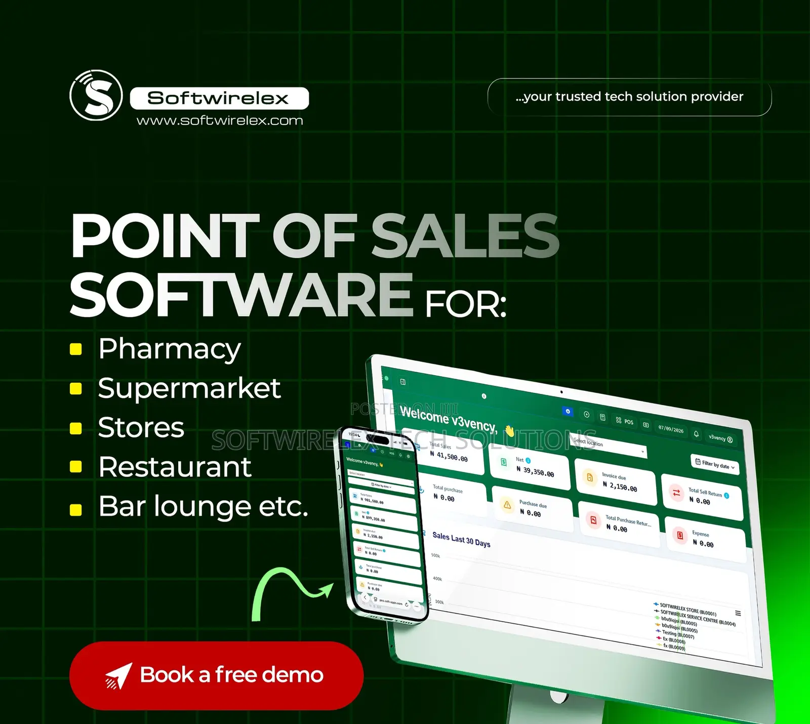 Softwirelex Pos Software Business Management Platform