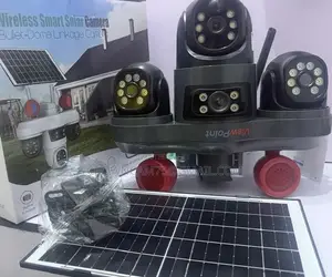 3-Lens Rotating 360 4G Solar Powered Outdoor Security