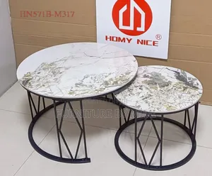 PROMO: Luxury 2-in-1 Marble Center Table / Nesting Coffee Table Set