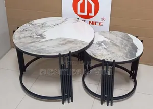 PROMO: Luxury 2-in-1 Marble Center Table / Nesting Coffee Table Set