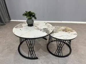 PROMO: Luxury 2-in-1 Marble Center Table / Nesting Coffee Table Set