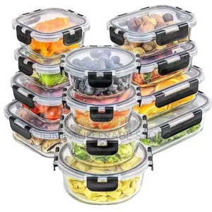 12pcs Borosilicate Glass Food Storage Containers