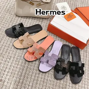 Hermes Women's Rhinestone Flat Slippers