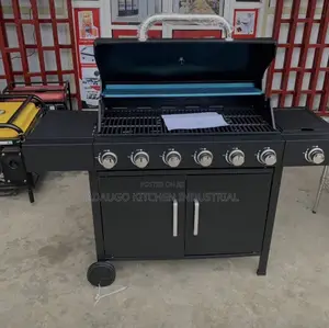 6 Bunner Barbecue Grill With Side Cooker