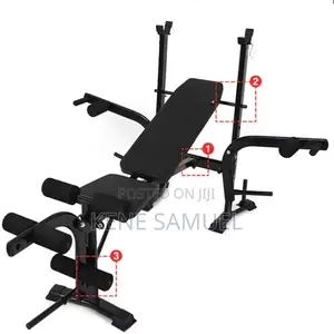 Foldable Bench Press With 50kg Barbell