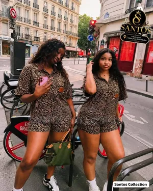 Leopard Print 2 - Piece Lounge/Short Set