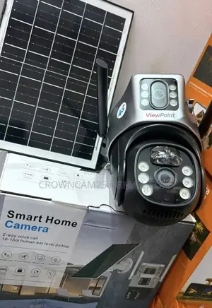 V380pro Dual Lens Solar PTZ Security Camera With Motion Tracking