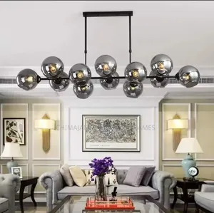 Modern Luxury Grey Glass Pendant Chandelier LED Ceiling Light