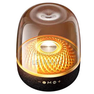 Speaker Wireless Bass Desktop Bluetooth 5.4 Crystal Clear LED Light