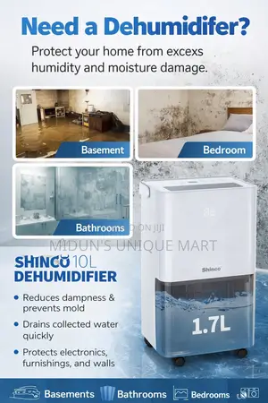 10L Shinco Dehumidifier