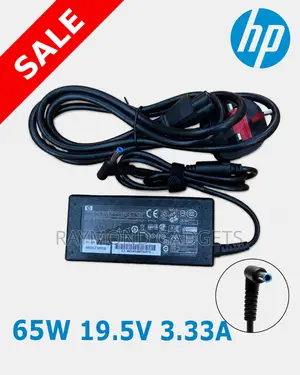 HP 65W Laptop Charger 4.5mm Blue Tip Adapter + Power Cable