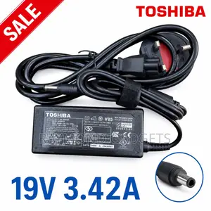 Toshiba 65W Laptop Charger 19V 3.42A Round Tip + Power Cable