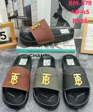 Burberry TB Monogram Slide Sandals — Unisex