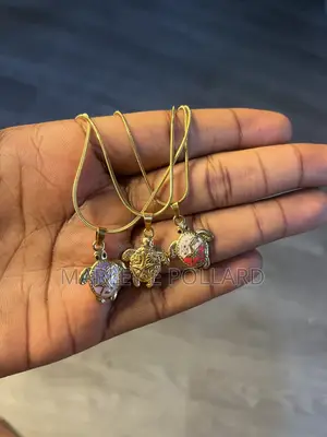 Turtle 18kt Gold Colorful Pendant Necklace