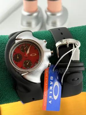Oakley Active Chronographs Rubber Strap Watch