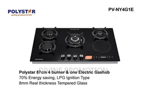 Polystar 4+1 Inverter Built-in Gas Cooker 86cm by 51cm.