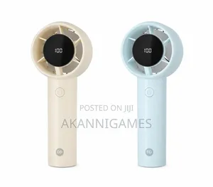 Rechargeable Handheld Fan – Digital Display, Long Battery Life