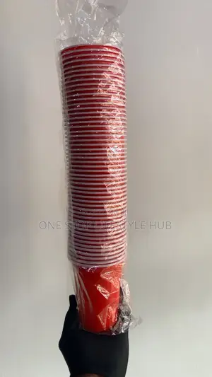 Premium Disposable Red Plastic Party Cups (50 PCS Pack)