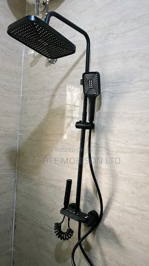 Black Button High Pressure Shower
