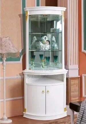 Wooden Wine Bar Cabinet With Glass Display