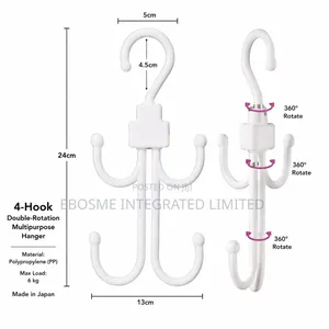 4-Hook Double-Rotation Multipurpose Hanger