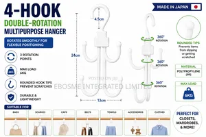 4-Hook Double-Rotation Multipurpose Hanger