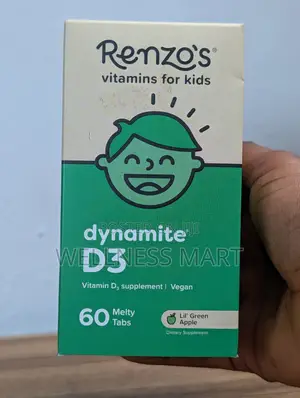 Renzo's Dynamite Vitamin D3 Melty Tabs | Kids | 60 Tablets