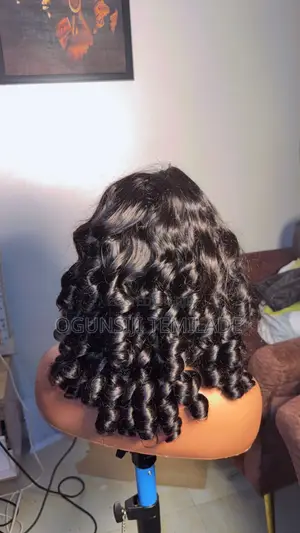 25” Human Hair 5*5 Bounce Wig