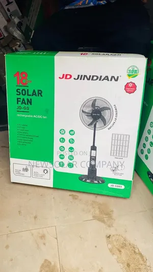 18 Inches Rechargeable Solar Fan Available Now