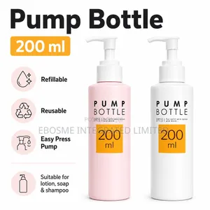 200ml Refillable Pump Bottle for Lotion, Soap and Shampoo