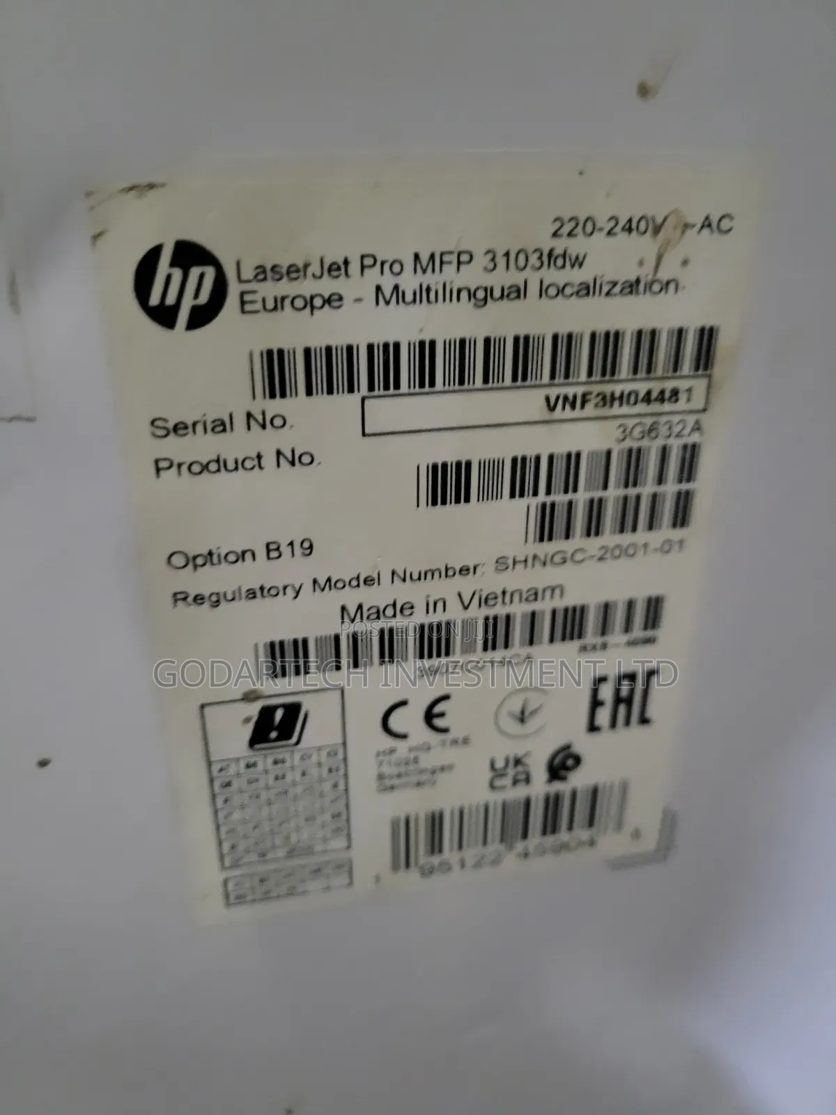 HP Laserjet Printer 3103fdw