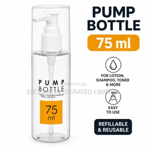 75ml Refillable Transparent Cosmetic Pump Bottle