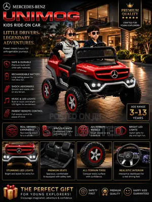 Get Ultimate Mercedes-Benz Unimog Ride-on Car for Your Kid's Birthday