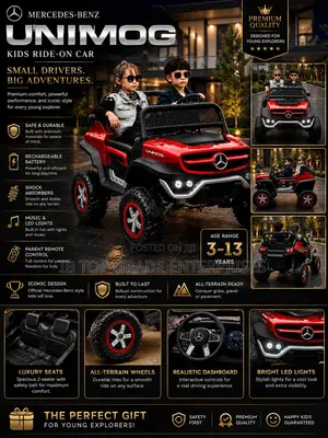 Get Your Kid to Drive Luxury Mercedes-Benz Unimog Ride on Toy Car