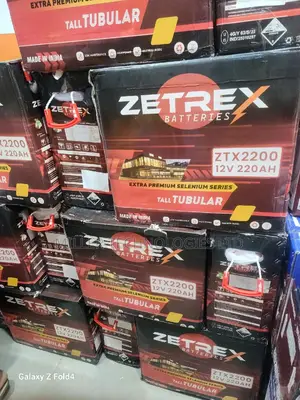 Zetrex 220ah 12V Tall Tubular Battery 2yrs Warranty
